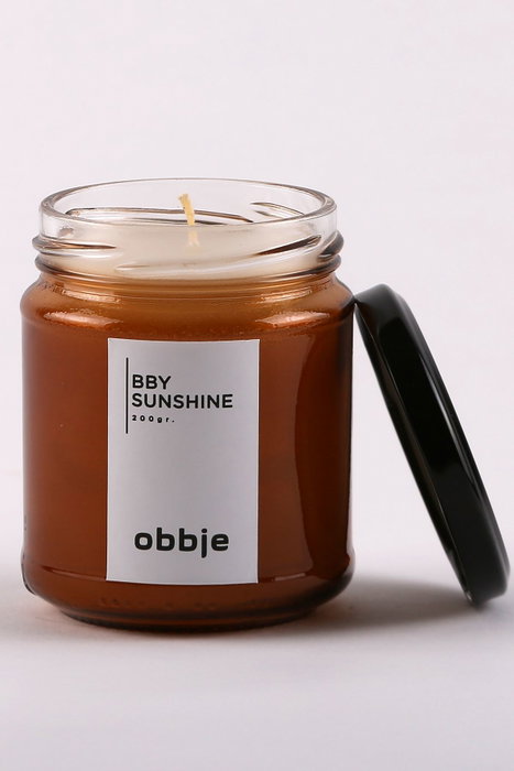 Aberto Design Vela Aromática Sunshine Amber Sándalo Parafina/Soya 6.5x8.5 cm Vidrio Ámbar